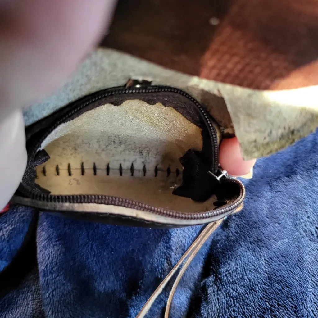 Brown Leather Wolf Wristlet - Image 2