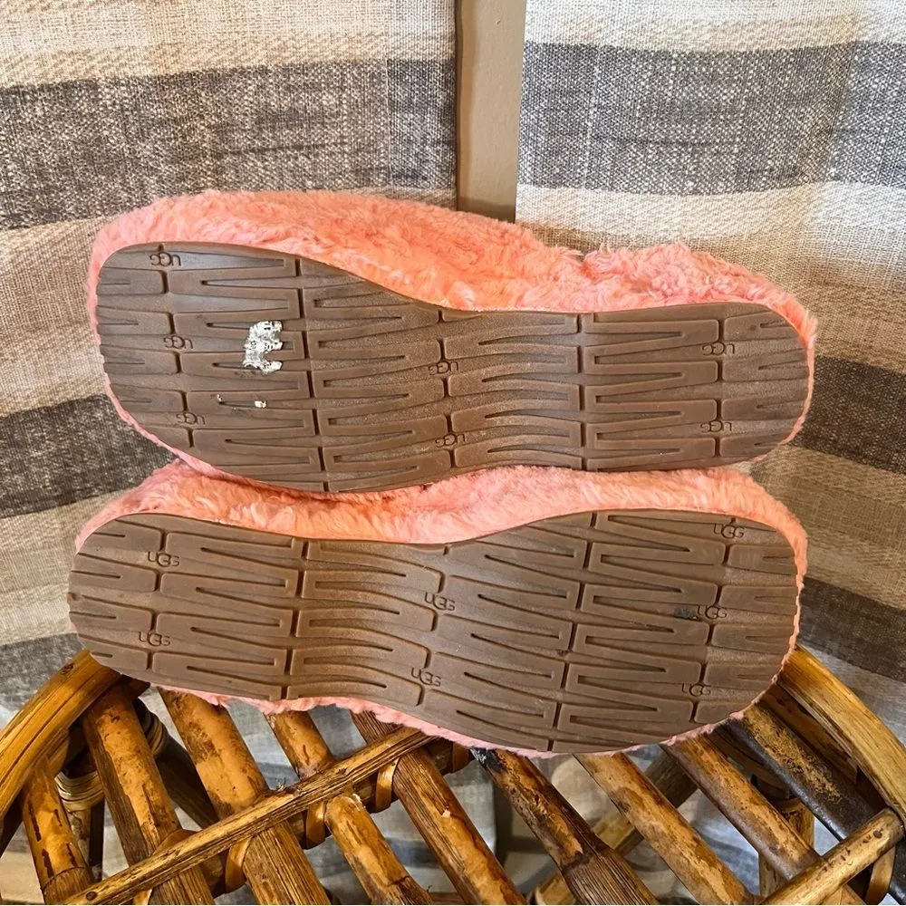 UGG Pink‎ Fuzz Sugar Slipper Clog Size 6 - Image 8