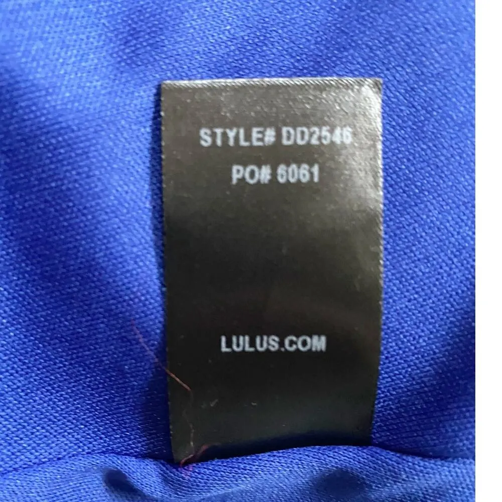 Lulus‎ Darling Dearest Royal Blue Floral Print Swing Mini Halter Dress Small - Image 14