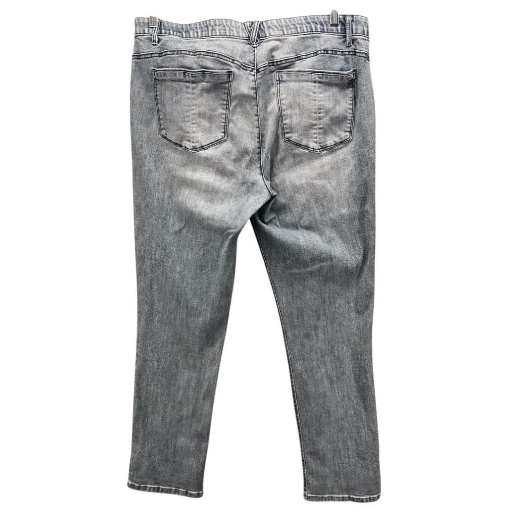 Democracy‎ Womens Skinny Jeans Size 16 AB Solution Mid Rise Denim Elastic Waist - Image 2