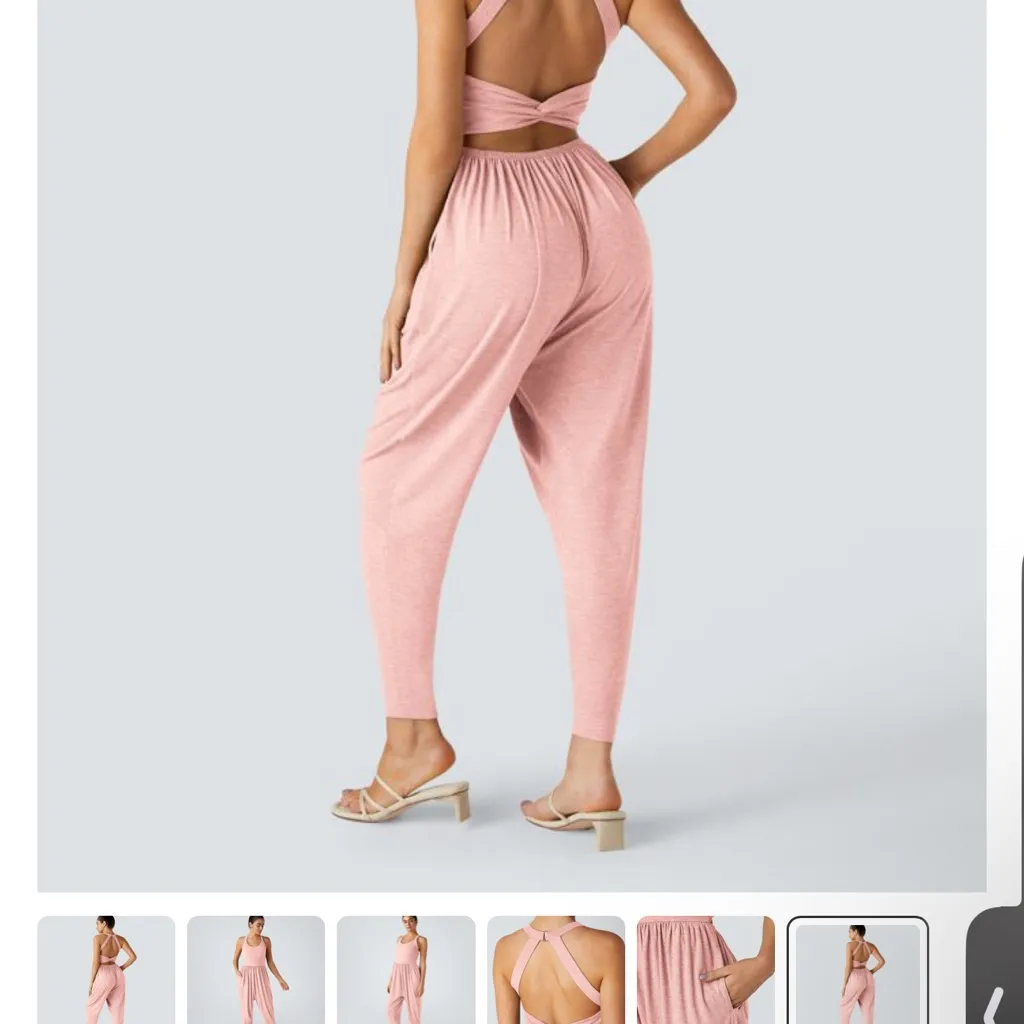 NWT HALARA U Neck Pocket Harem Casual Jumpsuit-Easy Peezy Edition size XL - Image 6