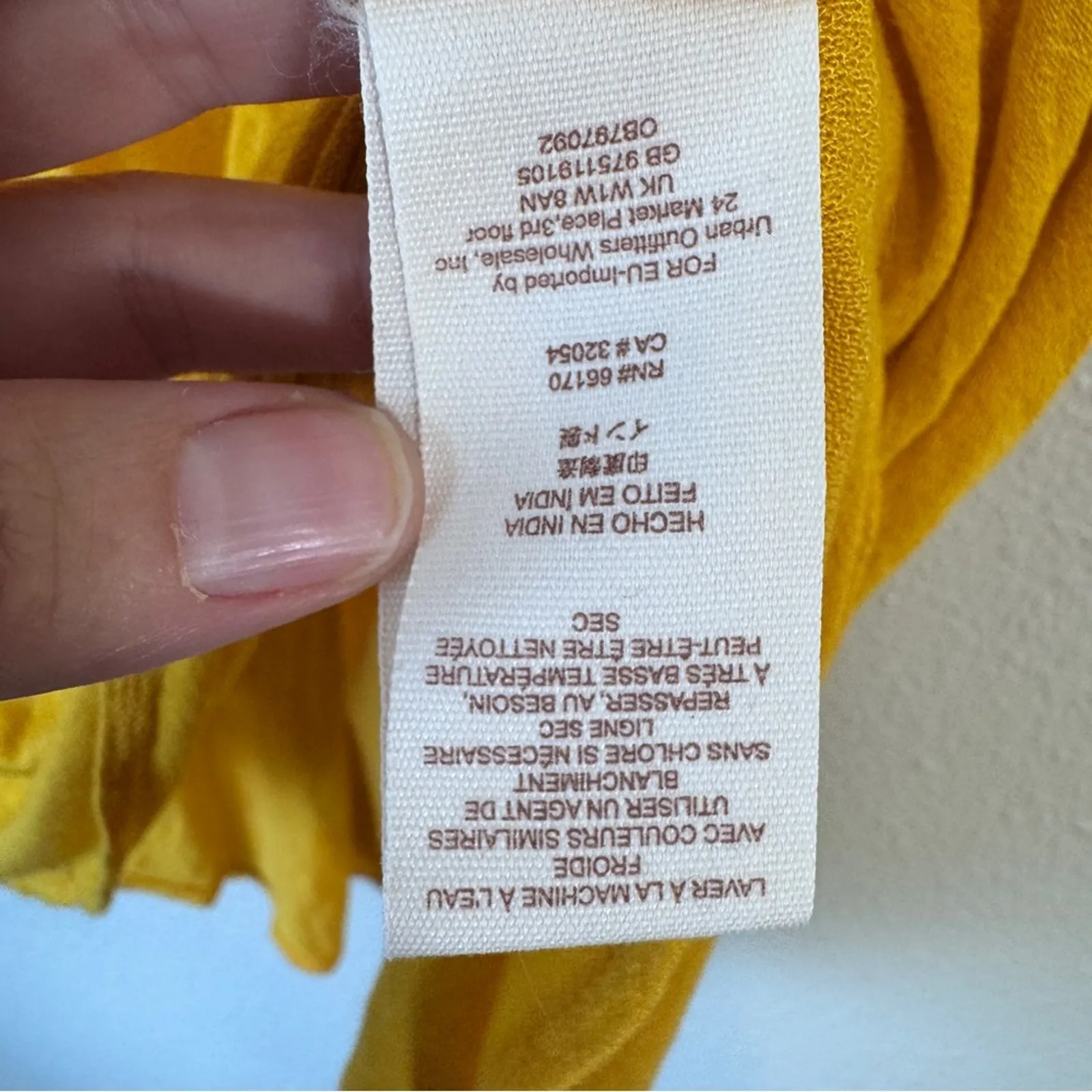 Free People Fiesta Nueva Yellow Embroidered Tunic Womens L Boho Festival Blouse - Image 9