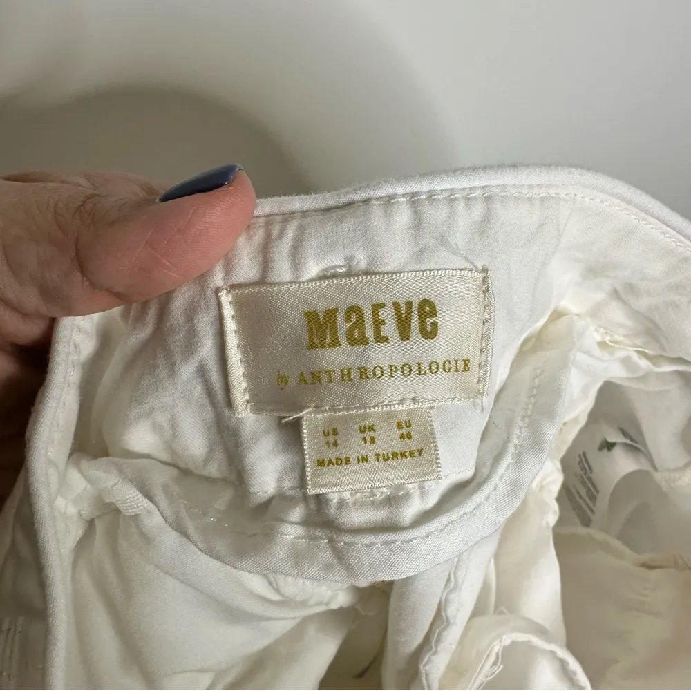 Anthropologie Maeve ‘70s Flare Pant in Ivory White - Image 7