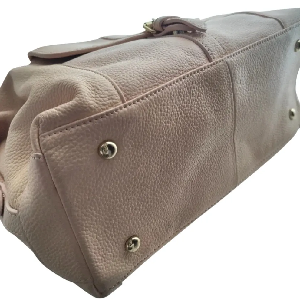 Ora Delphine Elegant Blush Pink Genuine Leather Handbag Excellent Condition. - Image 8