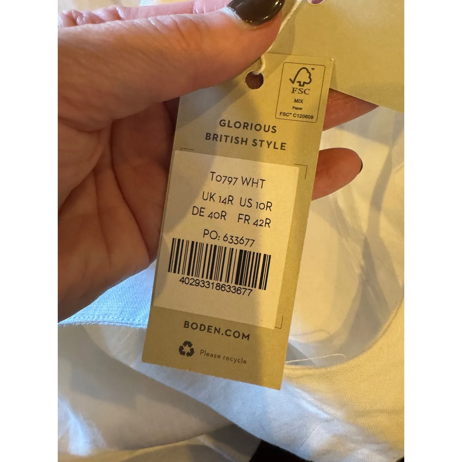 Boden Jumpsuit Women 10 White Linen Halterneck Sleeveless Wide Leg‎ NWT Preppy - Image 12