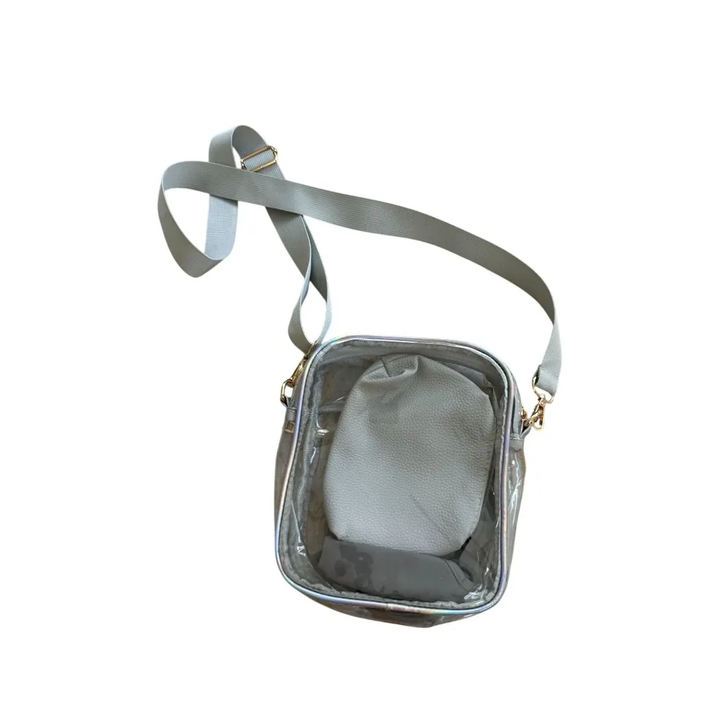 GRAY Unisex Clear Stadium Adjustable Crossbody Bag - Image 5