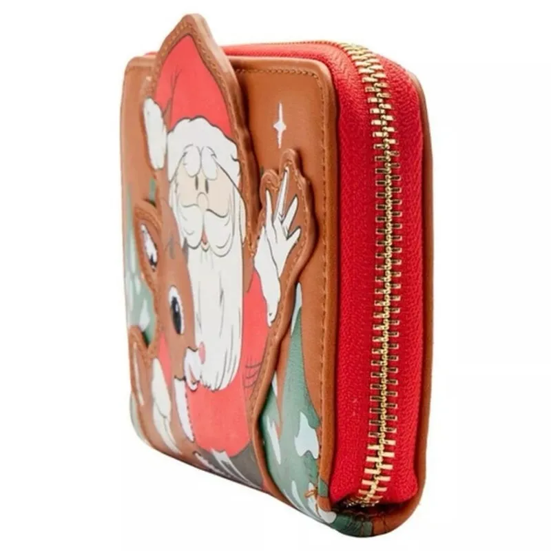 NWT Loungefly Rudolph The Red-Nosed Reindeer And Santa Cosplay Christmas Wallet - Image 2
