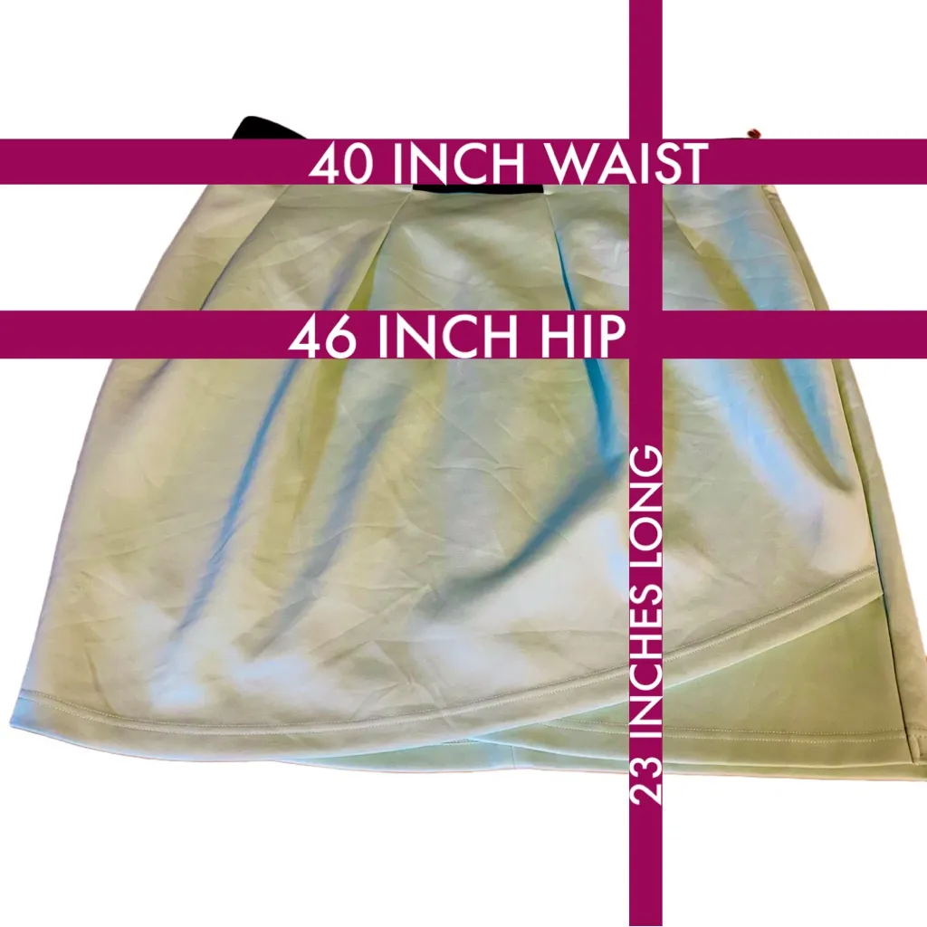 JUNAROSE MINT GREEN AND BLACK FAUX WRAP SCUBA KNIT FABRIC SKIRT (1X) - Image 11