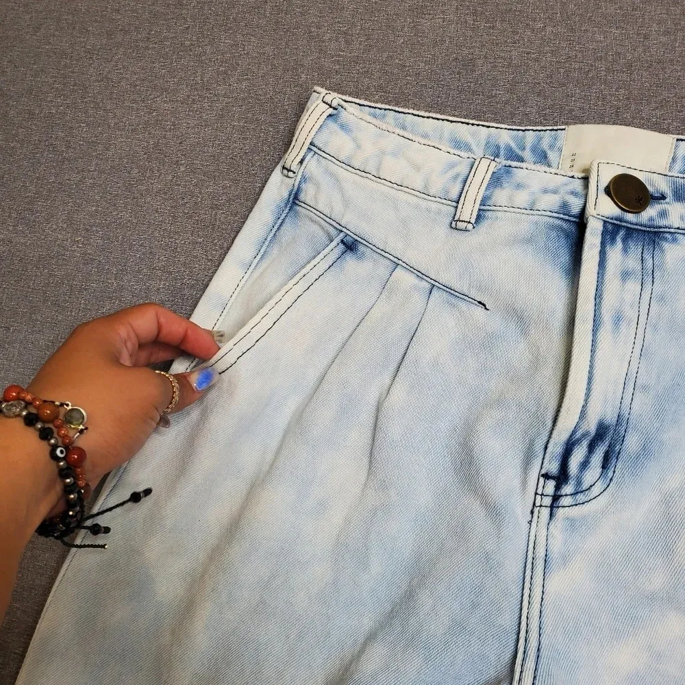 One Teaspoon Streetwalkers High Waist Straight Leg Trouser Denim Jeans - Kansas - Image 5