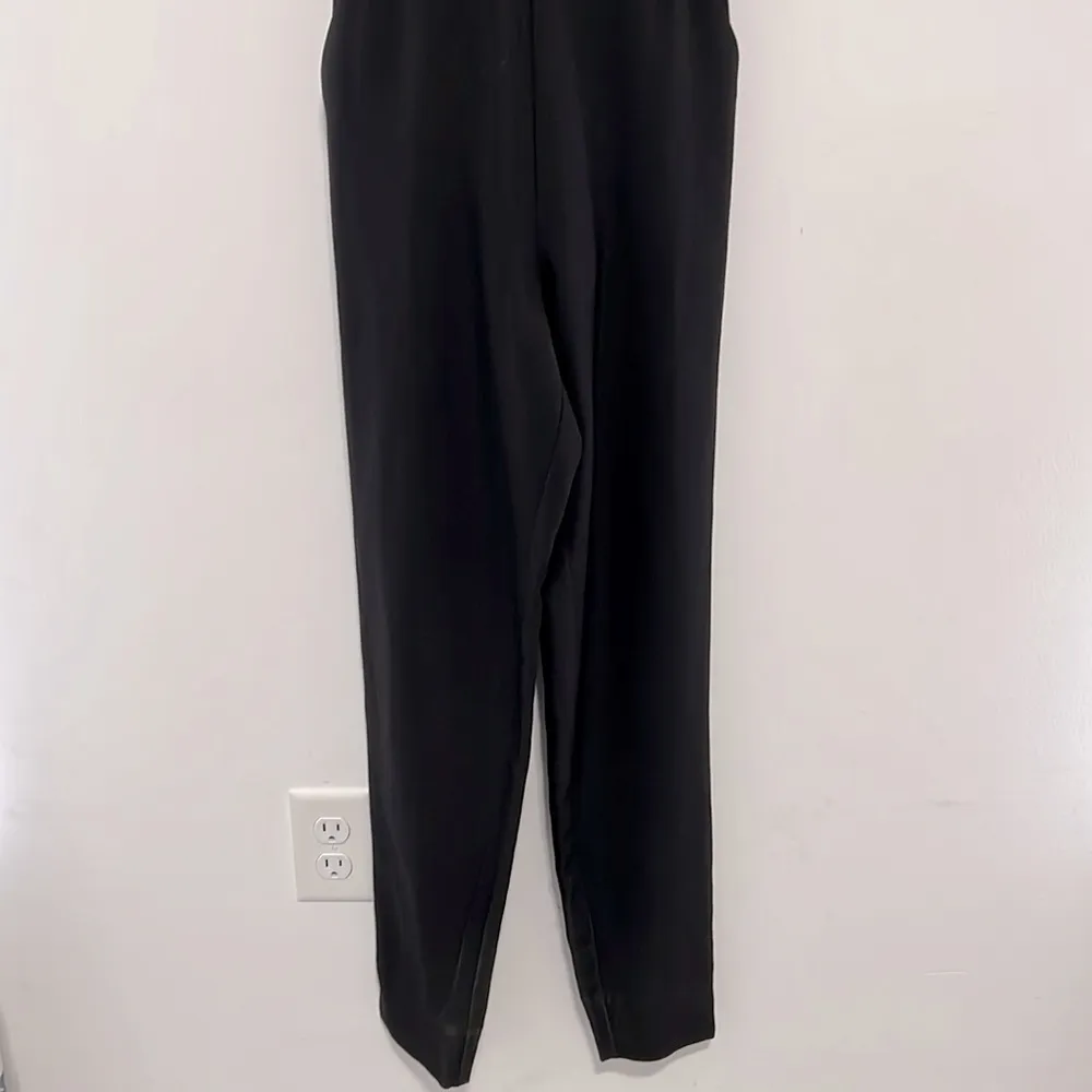 Bebe Jumpsuit Black Lace Sleeveless Top Size 0 EUC - Image 2