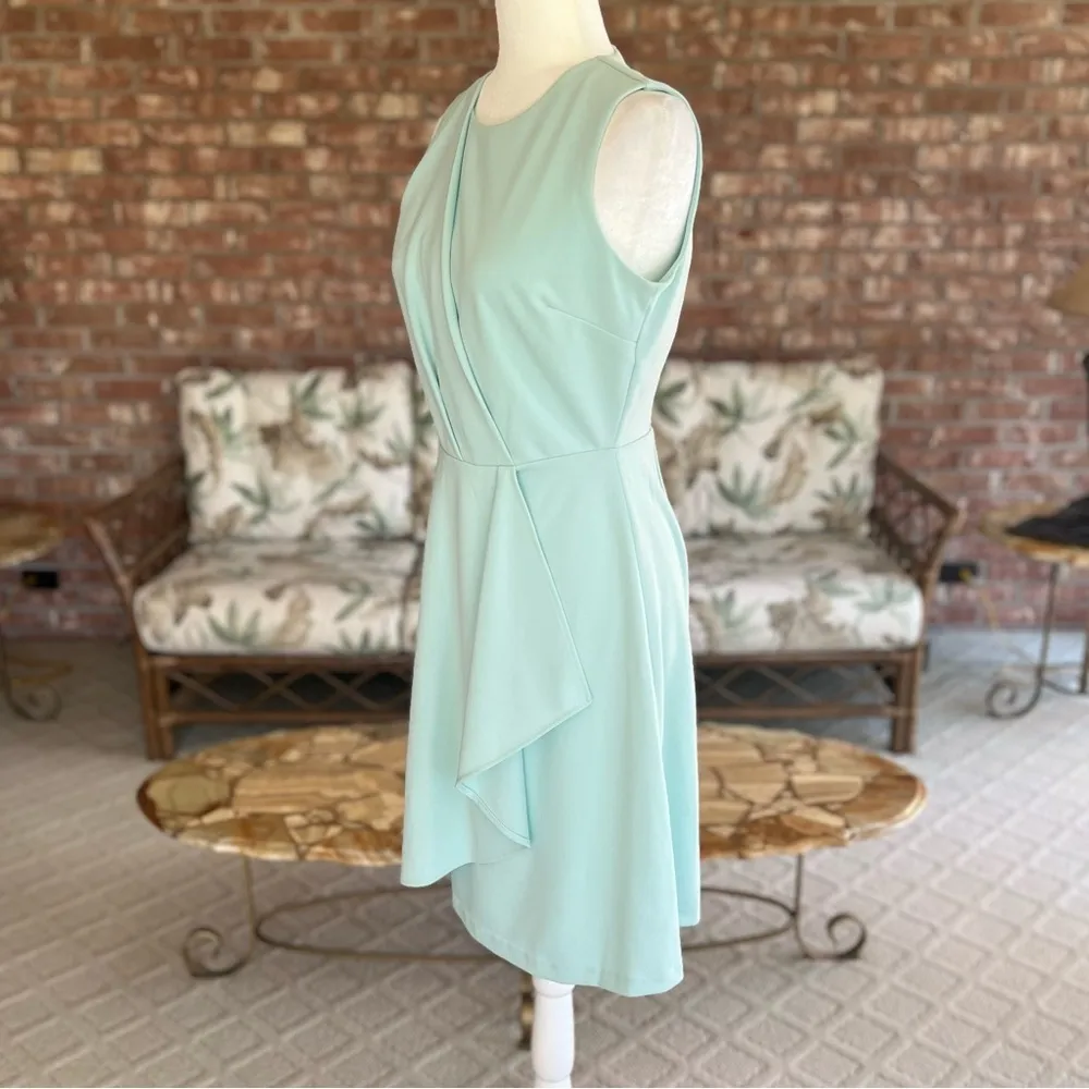 Calvin Klein Dress Mint Green Cascading Ruffle Sleeveless 4 Cocktail Party - Image 6