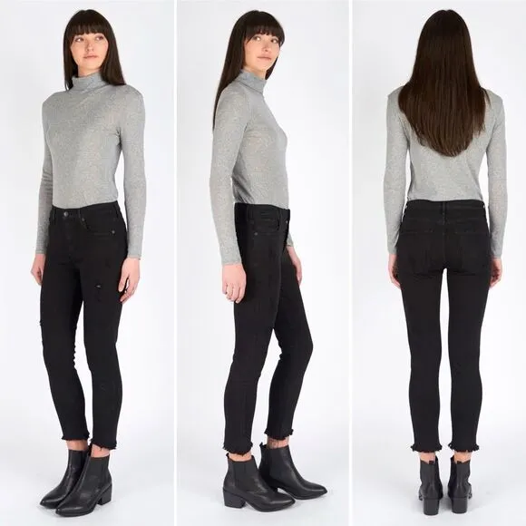 AGOLDE Sophie High Rise Skinny Crop in Harlow Destructed Size 28 - Image 2