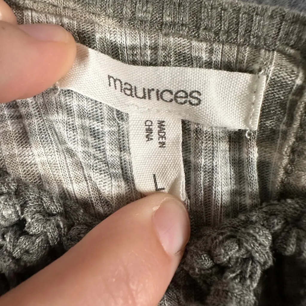 Maurices Womens L Camouflage Halter Top With‎ Crochet Detail Lightweight Blend - Image 3