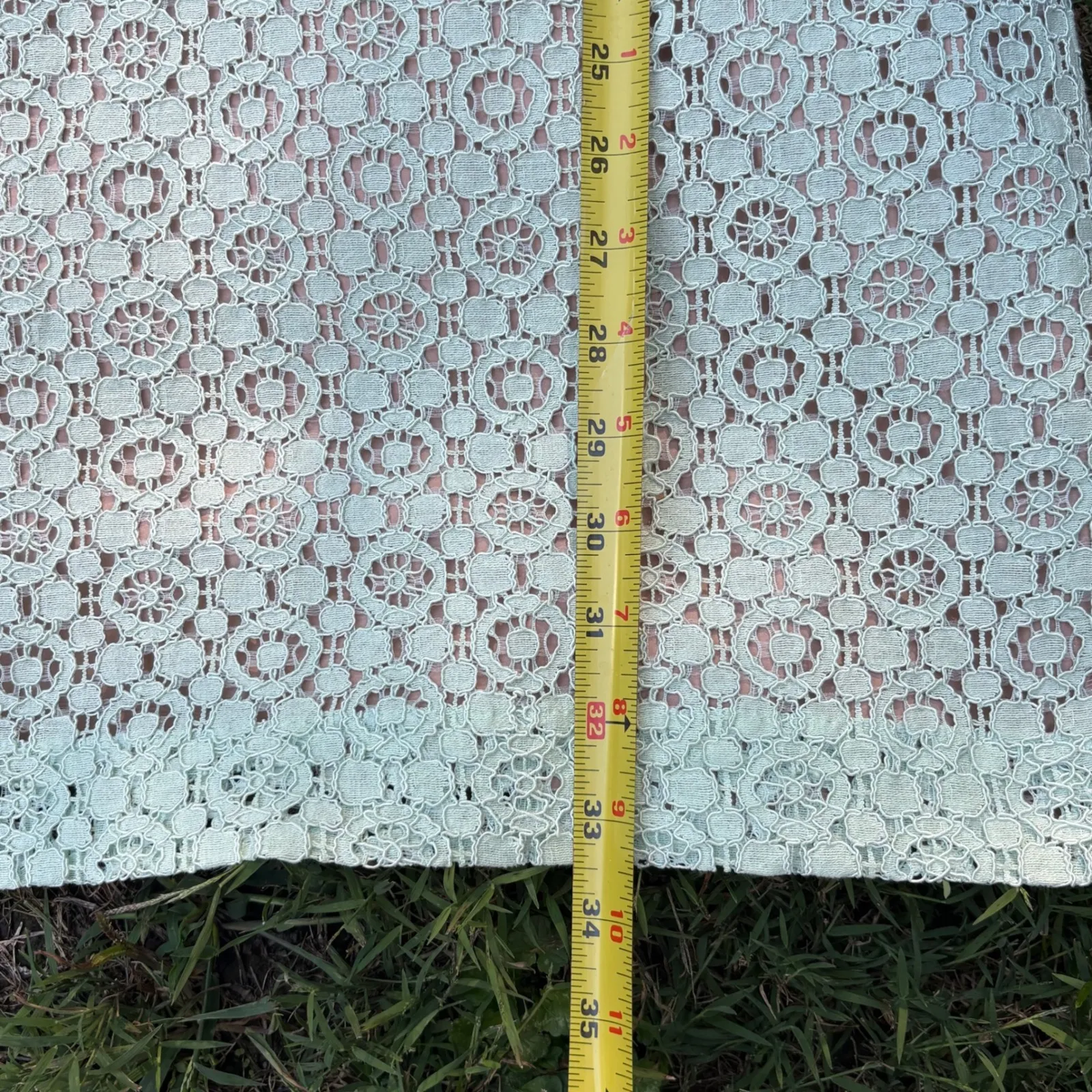 Victoria Beckham Target Lace Dress Women's Medium Blue Long Sleeve Modest Lined - Image 4