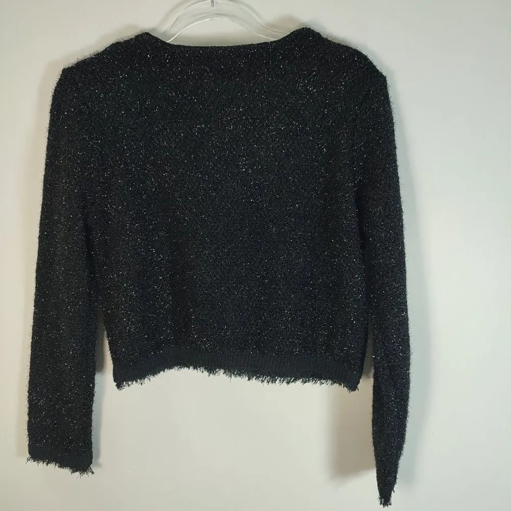 ZARA  METALLIC THREAD KNIT JACKET size M - Image 6