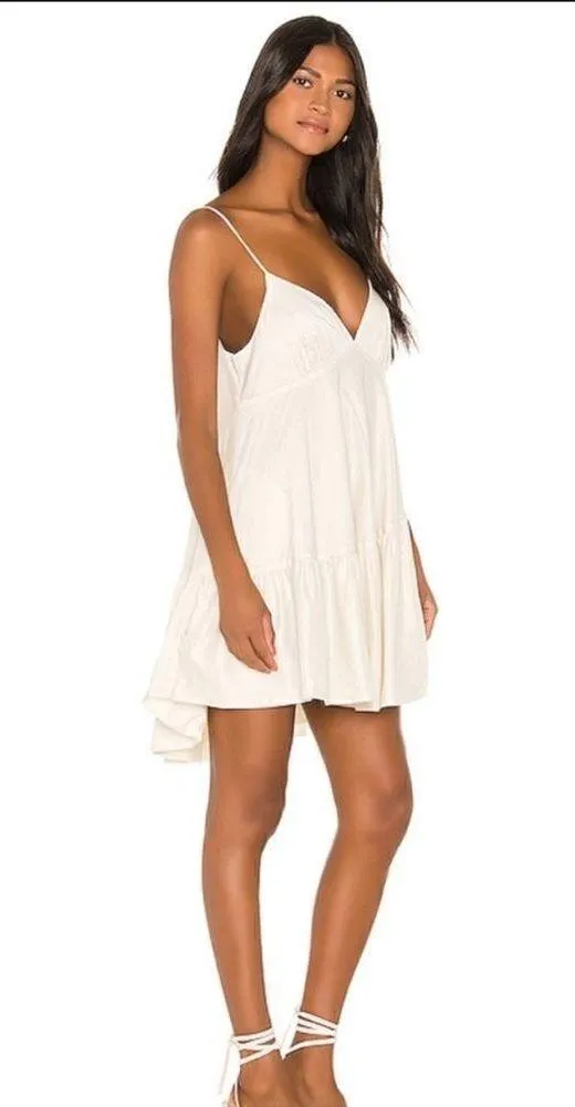 L’Academie Revolve Ovie white cotton tiered mini - Image 3