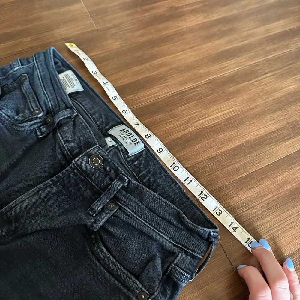 AGOLDE denim Sophie High Rise skinny Vacant dark wash size 24 style a003-1044 - Image 9