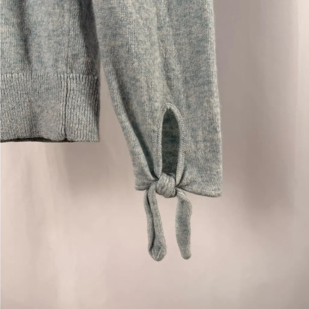 Banana Republic Filpucci Wool Cashmere Bow Cuff Crewneck Sweater Blue Size Small - Image 5