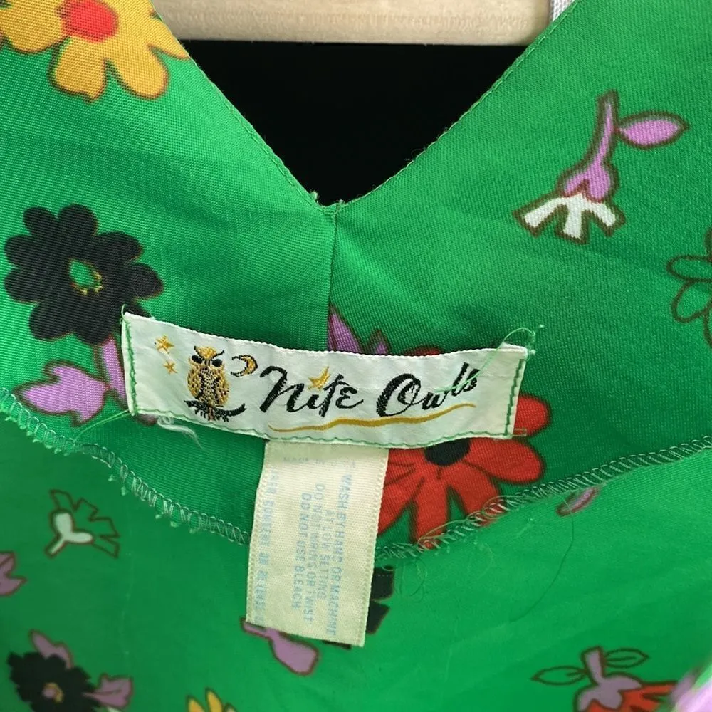 Nite Owl vintage 60s floral dress Red Size M - Image 4