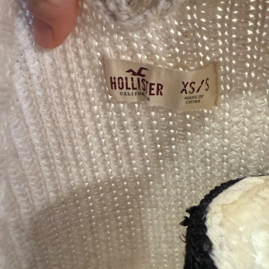 Hollister | Cream Open-Front Cardigan - Image 3