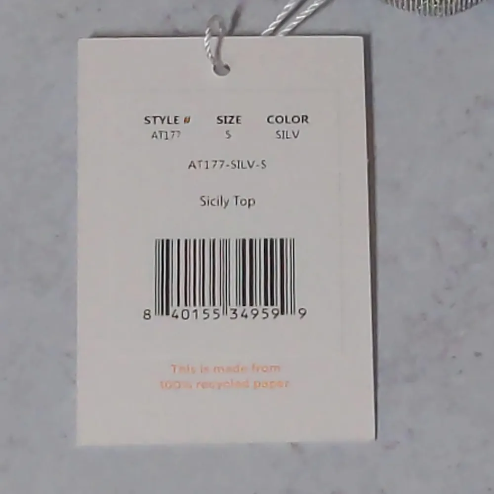 Andie Swim The Sicily Top Silver Bikini S - Image 13