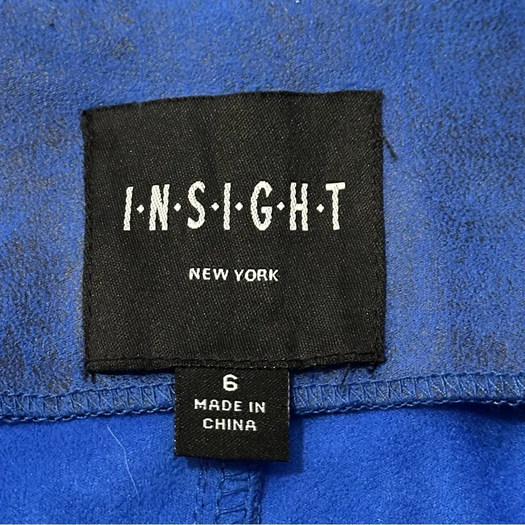 Insight Women’s Size 6 Blue Faux Leather Moto Biker Jacket - Image 6