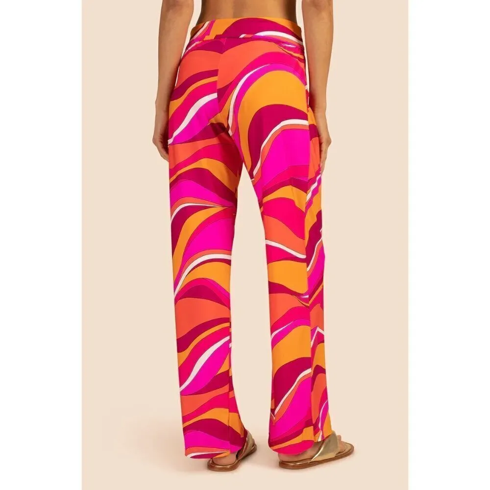 💕TRINA TURK💕 Vivid Vista Swim Pant ~ Multi-Color Retro Print Small S NWT - Image 4