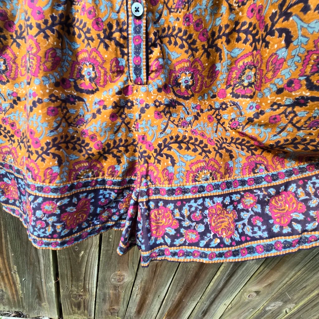 SEA NY Rosita 100% Cotton Ruffle Romper in Rust and Navy, size 8 Orange - Image 8