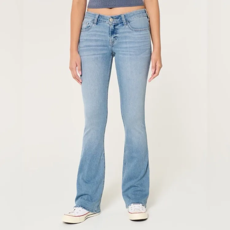 Hollister Medium Wash Y2K Low Rise Boot Denim Jeans - Image 2