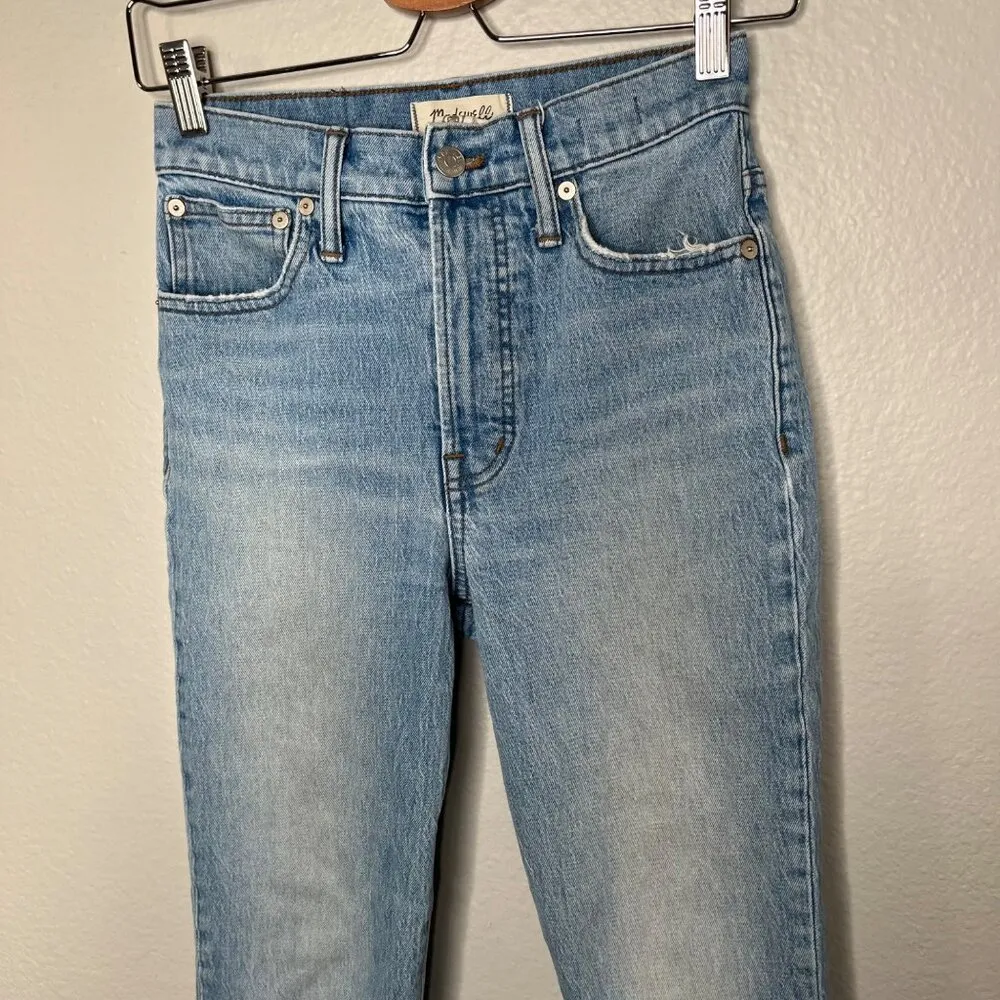 Madewell The Perfect Vintage Full-Length Jeans Light Wash Denim SIze 25P - Image 9
