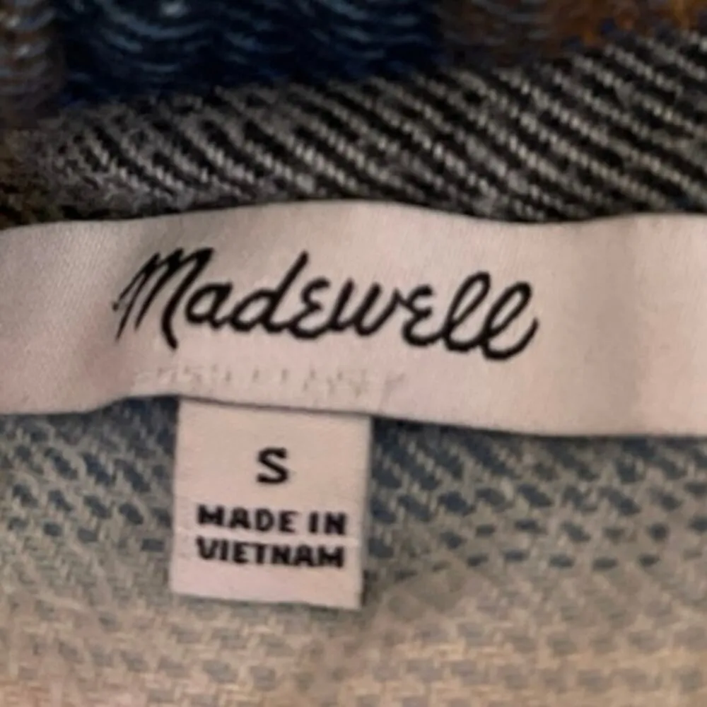 Madewell Womens Multicolor Plaid Flannel Button Down Collar Shirt Blouse Top S - Image 7