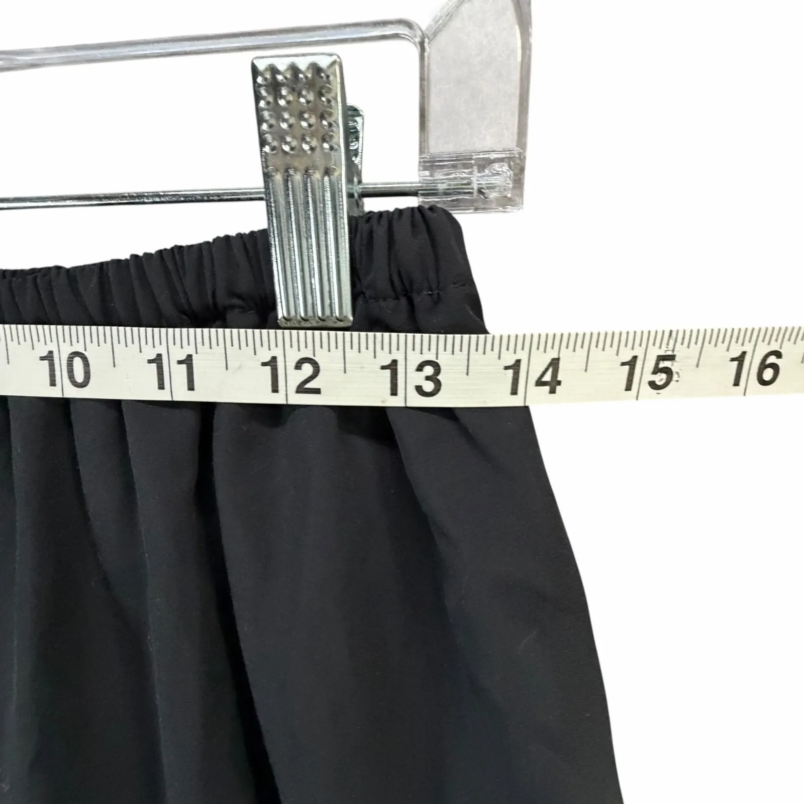 Shamask Pants Women 16 Black Viscose Cotton Pull On Ankle Split Hem Minimalist - Image 5