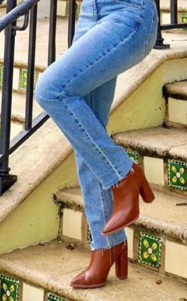 Last one SZ 10 Brown Heeled Booties - Image 3