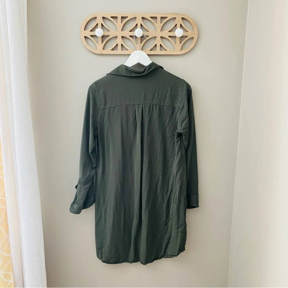 Old Navy Long Sleeve Pullover Dress Green Sz Medium - Image 4