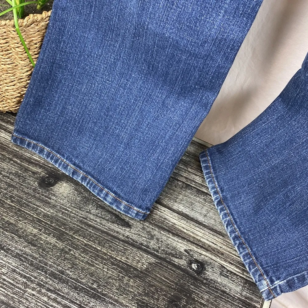 Harley Davidson High Rise Boot Cut Blue Jeans 14 - Image 4