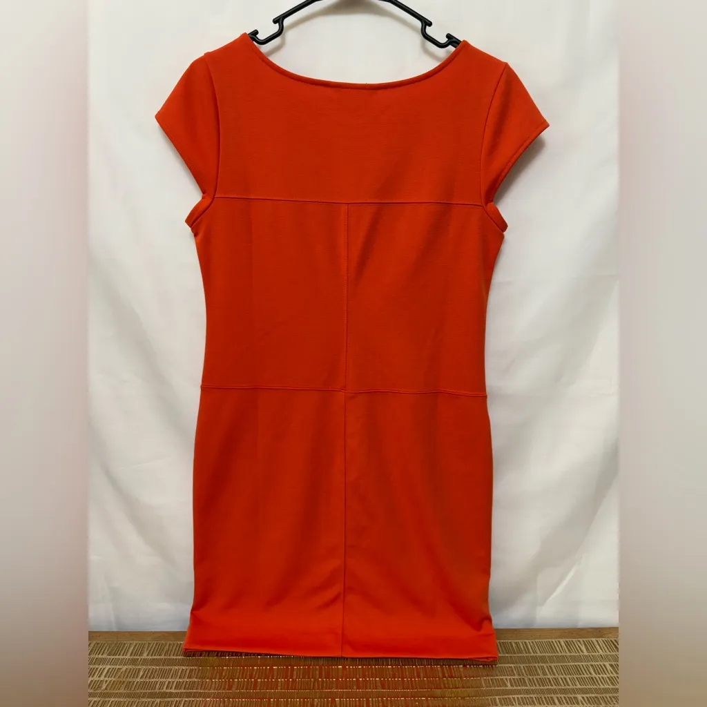 NWT Banana‎ Republic Orange Cap Sleeve Bodycon Dress Size Small Petite - Image 8