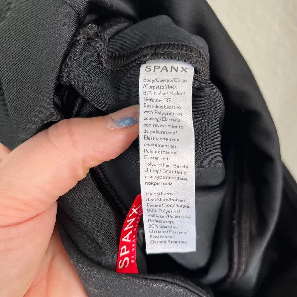 Spanx spanxshape Faux Leather High-Waisted Contoured Leggings Small - Image 10