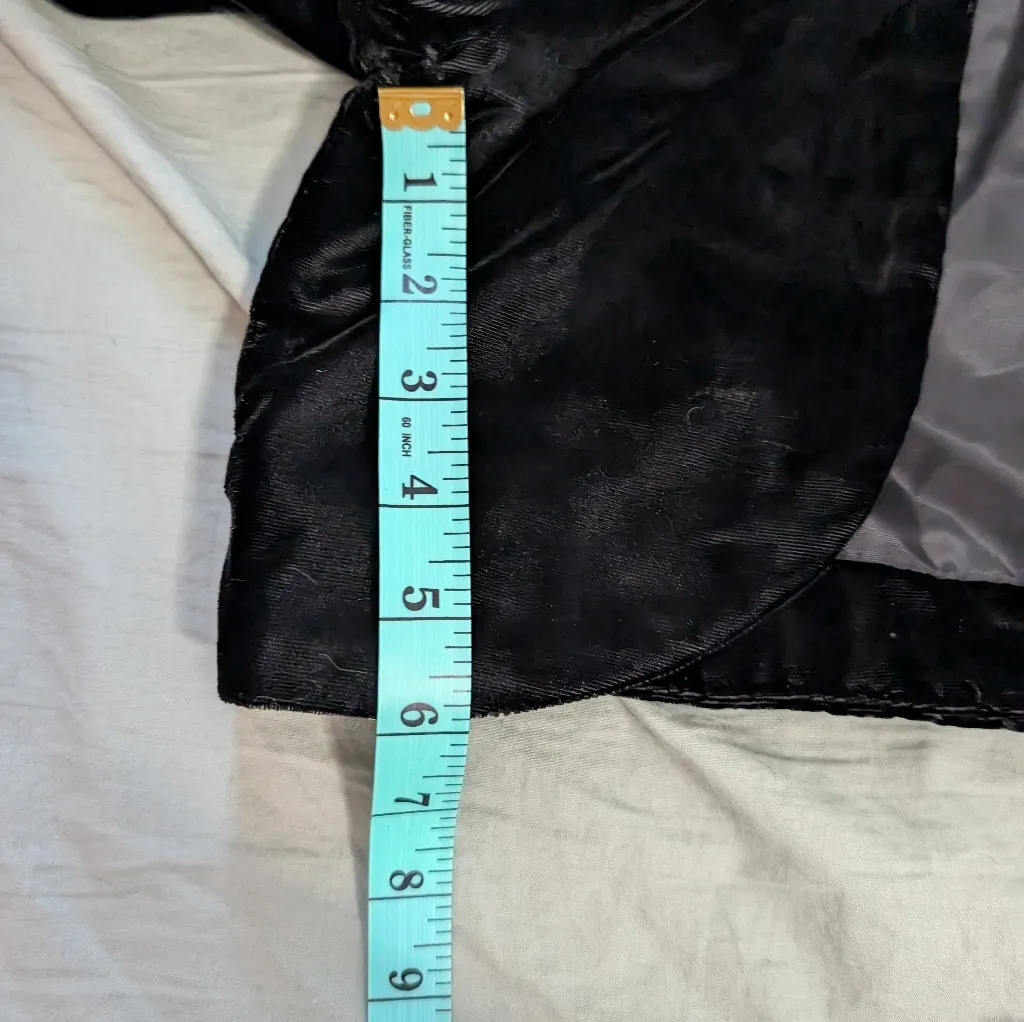 Vintage Tadashi Shoji Velvet Bolero W8 Black - Image 7