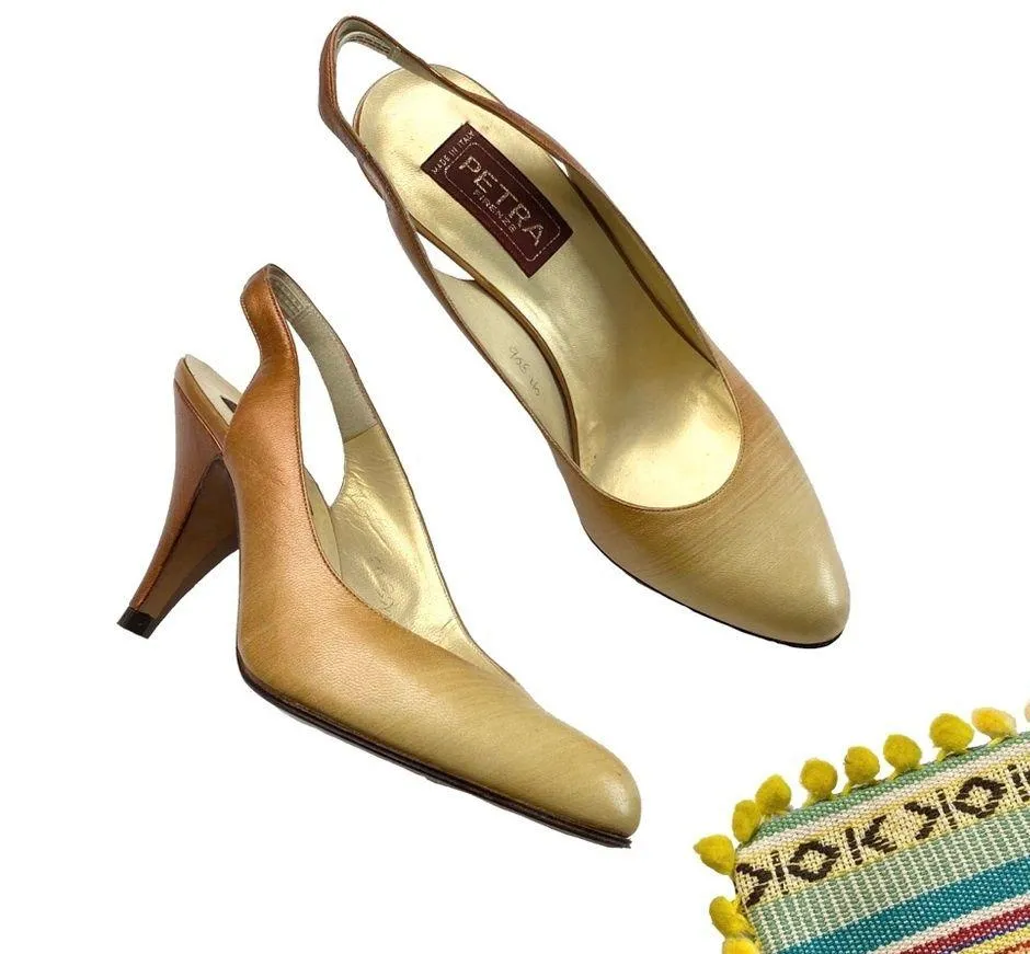 Vintage: new  ❤︎ Ombré Slingbacks Pumps Heels ❤︎ Metallic Leather - Image 15