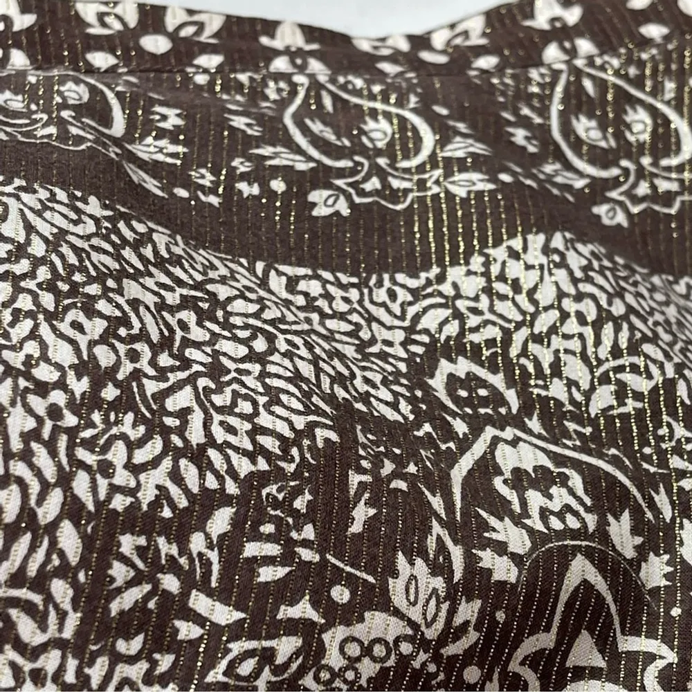 BCBG Maxazria Woman Wrap Skirt SZ M  Brown golden Mint!!! - Image 11