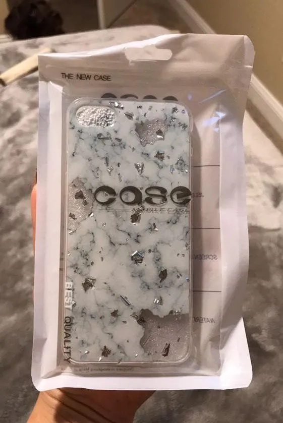 Luxury Silver Marble Case iPhone 8 Plus - Image 4