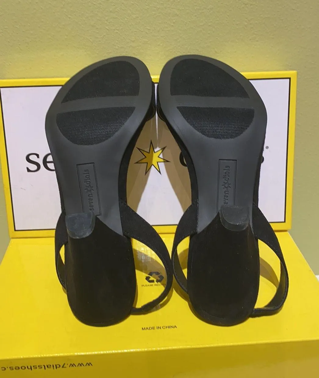 NEW !!!!! Slingback Black Suedette Shoes !!!! - Image 5