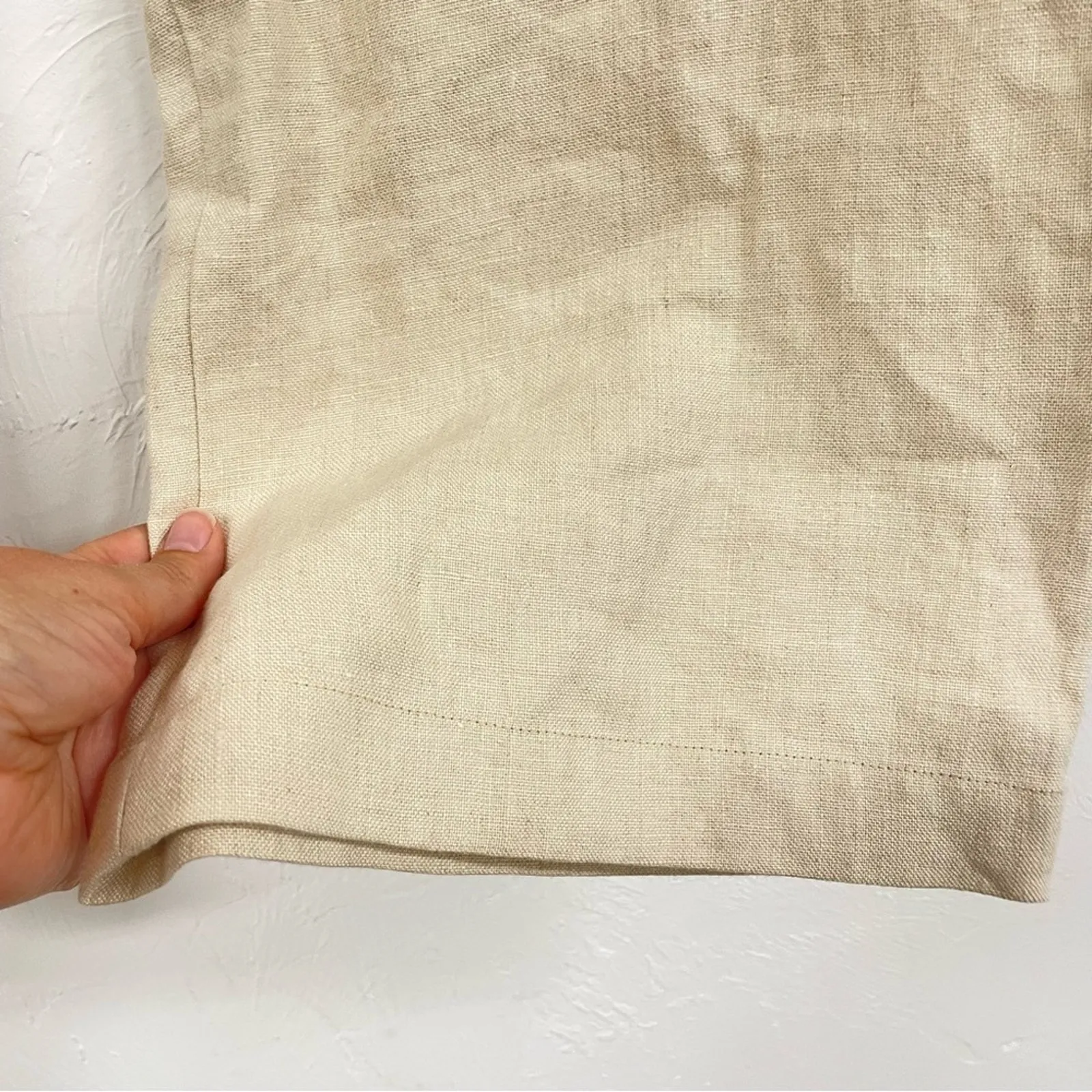 Charter Club Linen Tan Wide Leg Womens Pants 12 Old Money Lagenlook Capsule - Image 5