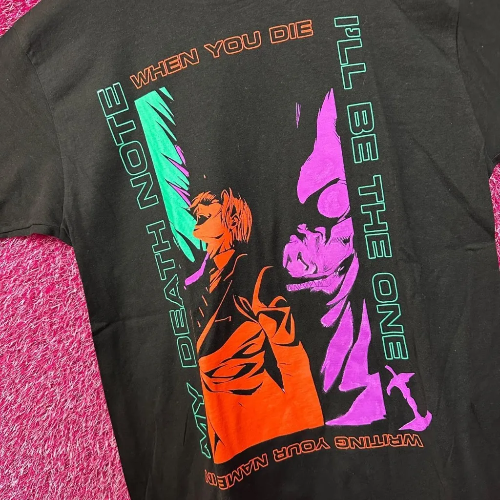 Death Note Write Your Name Light Yagami & Ryuk Women’s Tee L - Image 4