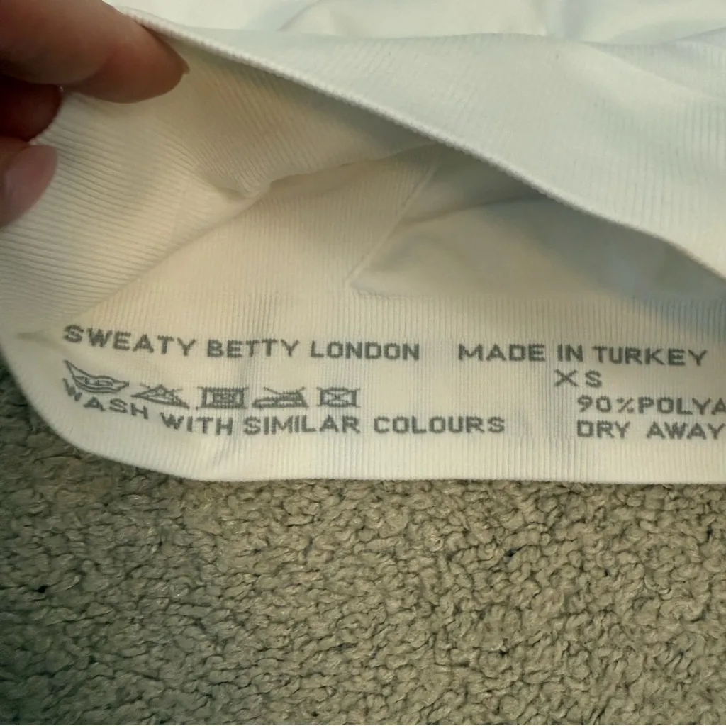Sweaty Betty Stamina Seamless Racerback Sports Bra White XS - Image 4