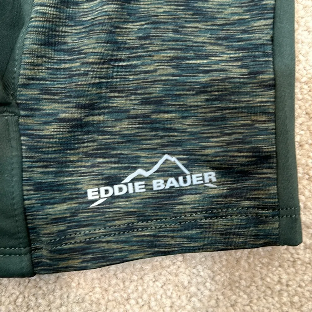 Eddie Bauer Longsleeve Green Stripe Pattern Hoodie Full Zip Stretch Women XL - Image 5