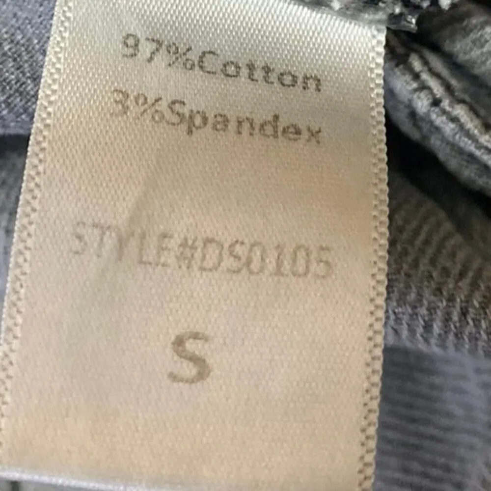 Mustard Seed Women's Gray High Waisted Button Fly Tie Waist Denim Jeans Size S - Image 5