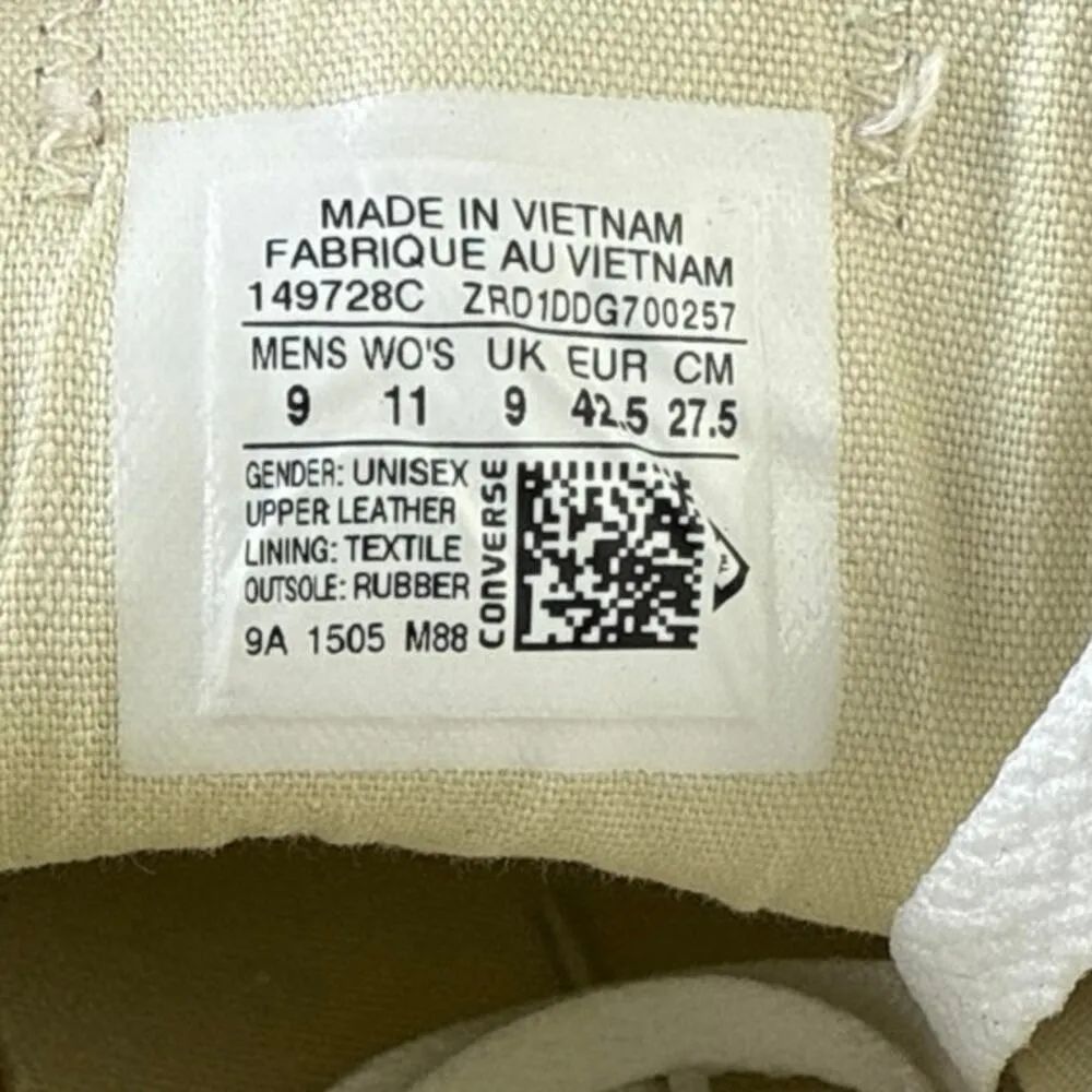 Converse Chuck Taylor OX Unisex Burgundy Leather Lace Up Sneakers Shoes M-9 W-11 - Image 5