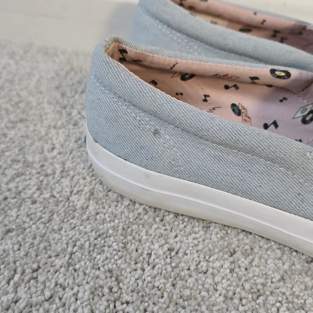 Keds Betty Veronica Archie Comic Anchor Slip On Denim‎ Shoe Womens  Size 8 - Image 5