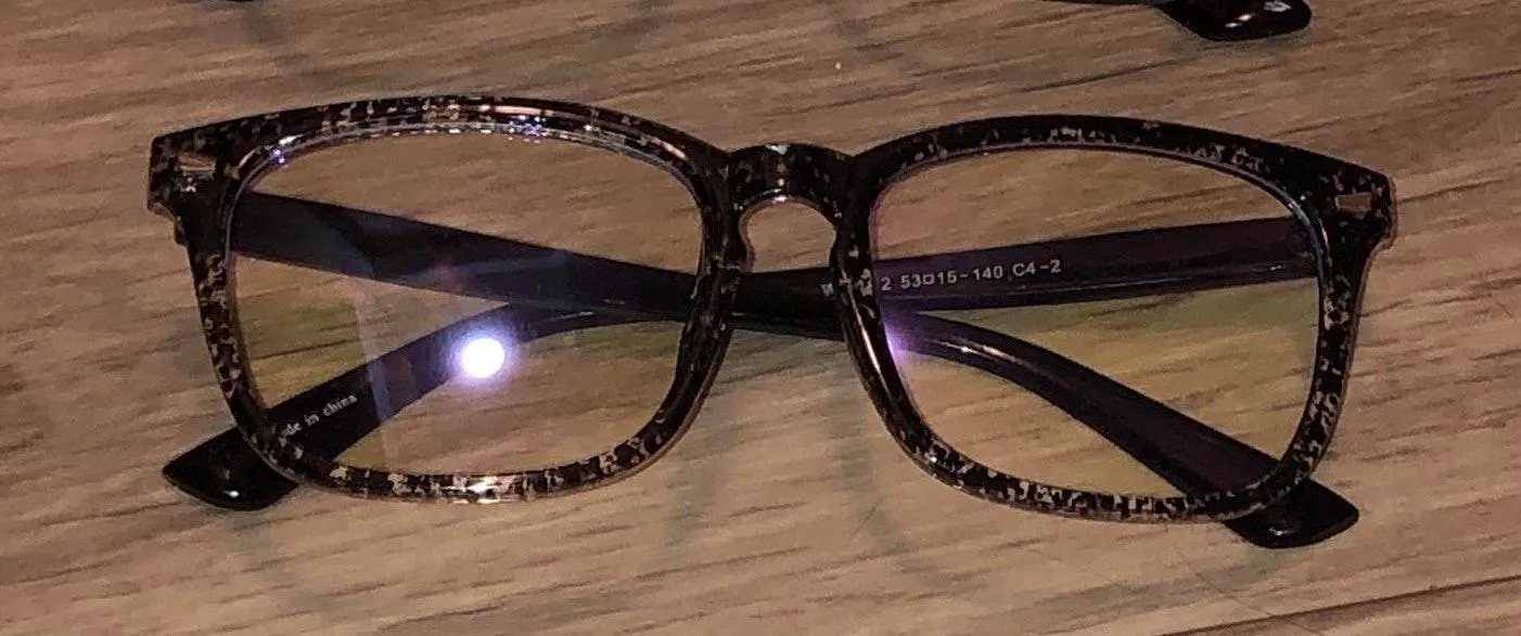 Azure SPECKLED Blue Light Blocking Glasses Lens with soft case - Image 4